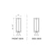 Z-Lite Aura Outdoor Pier Mounted Fixture Black 1 Light 5013PHBS-SQPM-BK | theLightShop