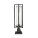 Z-Lite Aura Outdoor Pier Mounted Fixture Black 1 Light 5013PHBS-SQPM-BK | theLightShop