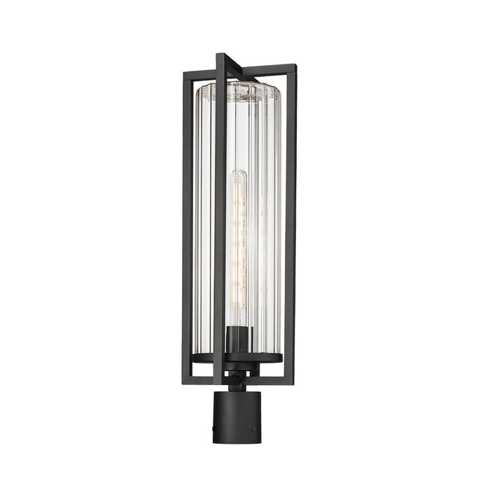 Z-Lite Aura Outdoor Post Mount Fixture Black 1 Light 5013PHBR-BK | theLightShop