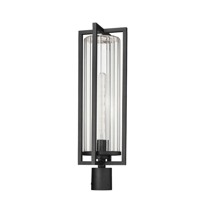 Z-Lite Aura Outdoor Post Mount Fixture Black 1 Light 5013PHBR-BK | theLightShop