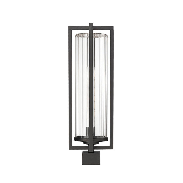 Z-Lite Aura Outdoor Post Mount Fixture Black 1 Light 5013PHBS-BK | theLightShop