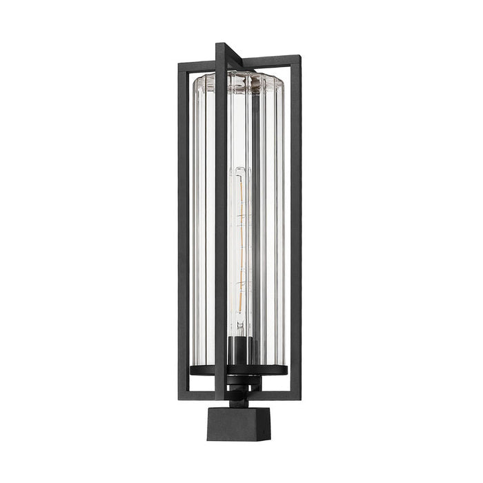 Z-Lite Aura Outdoor Post Mount Fixture Black 1 Light 5013PHBS-BK | theLightShop