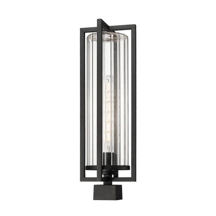 Z-Lite Aura Outdoor Post Mount Fixture Black 1 Light 5013PHBS-BK | theLightShop