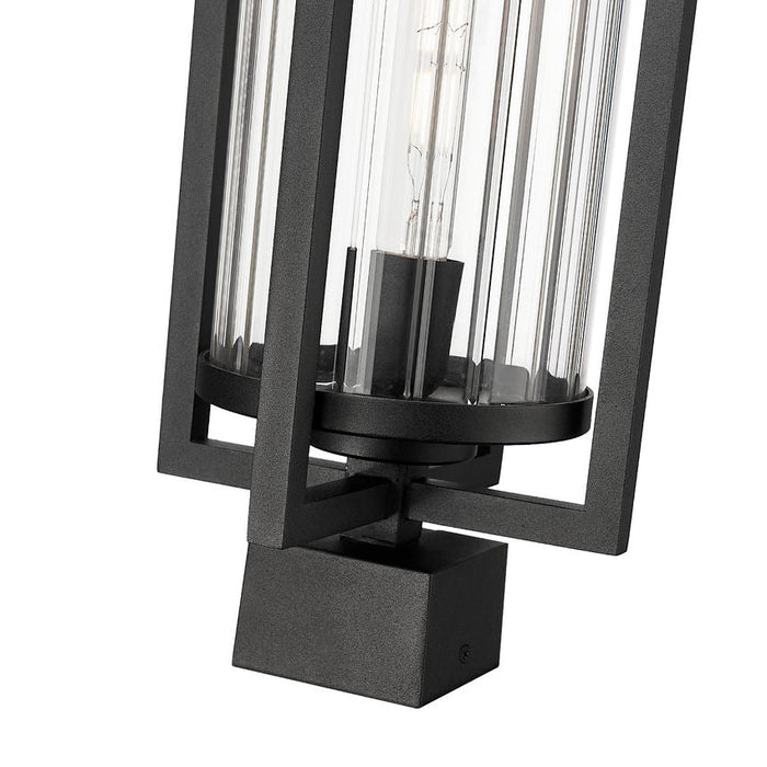 Z-Lite Aura Outdoor Post Mount Fixture Black 1 Light 5013PHBS-BK | theLightShop