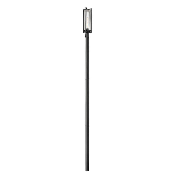 Z-Lite Aura Outdoor Post Mounted Fixture Black 1 Light 5013PHBR-5009P120-BK | theLightShop
