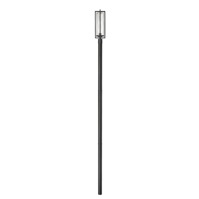 Z-Lite Aura Outdoor Post Mounted Fixture Black 1 Light 5013PHBR-5009P120-BK | theLightShop