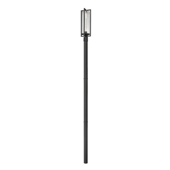 Z-Lite Aura Outdoor Post Mounted Fixture Black 1 Light 5013PHBR-5009P96-BK | theLightShop