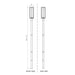 Z-Lite Aura Outdoor Post Mounted Fixture Black 1 Light 5013PHBR-5009P96-BK | theLightShop