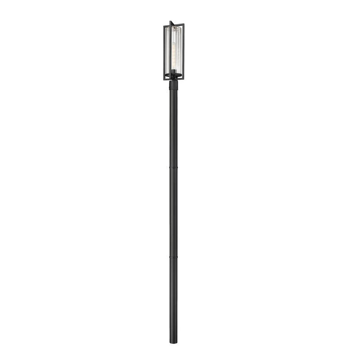 Z-Lite Aura Outdoor Post Mounted Fixture Black 1 Light 5013PHBR-5009P96-BK | theLightShop