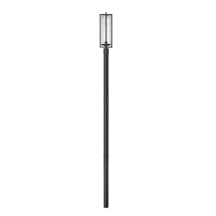 Z-Lite Aura Outdoor Post Mounted Fixture Black 1 Light 5013PHBR-5009P96-BK | theLightShop