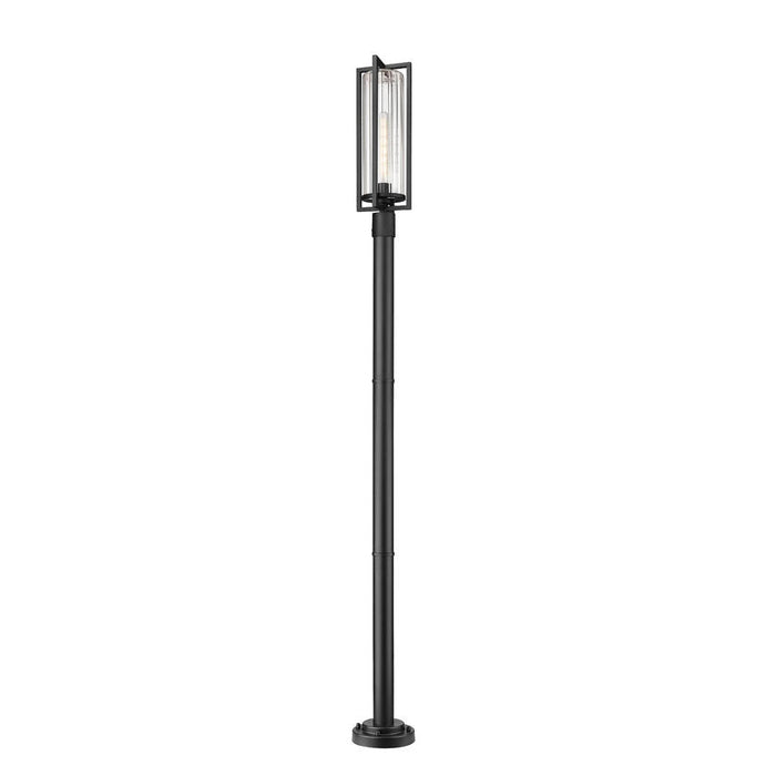 Z-Lite Aura Outdoor Post Mounted Fixture Black 1 Light 5013PHBR-5012P-BK | theLightShop