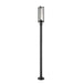 Z-Lite Aura Outdoor Post Mounted Fixture Black 1 Light 5013PHBR-5012P-BK | theLightShop