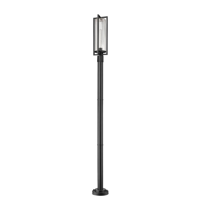 Z-Lite Aura Outdoor Post Mounted Fixture Black 1 Light 5013PHBR-5012P-BK | theLightShop