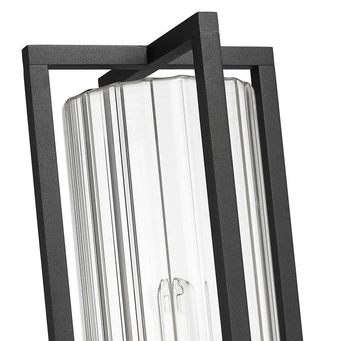 Z-Lite Aura Outdoor Post Mounted Fixture Black 1 Light 5013PHBR-5012P-BK | theLightShop