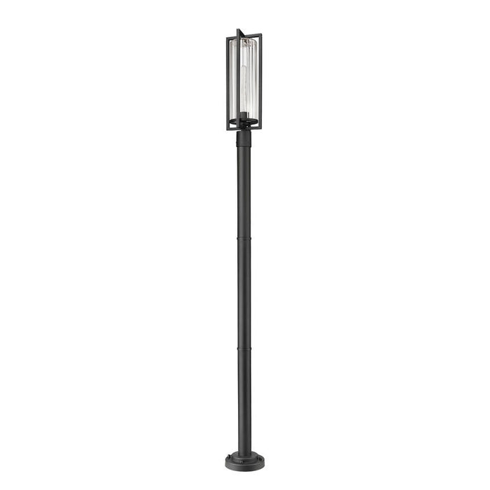 Z-Lite Aura Outdoor Post Mounted Fixture Black 1 Light 5013PHBR-567P-BK | theLightShop