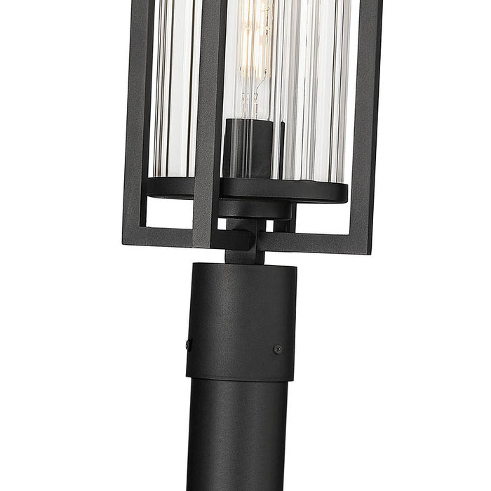 Z-Lite Aura Outdoor Post Mounted Fixture Black 1 Light 5013PHBR-567P-BK | theLightShop