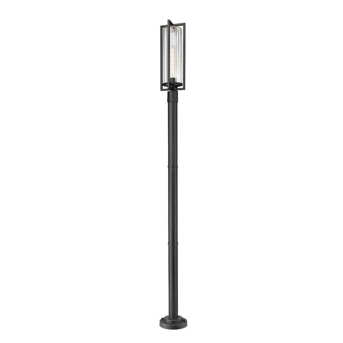 Z-Lite Aura Outdoor Post Mounted Fixture Black 1 Light 5013PHBR-567P-BK | theLightShop