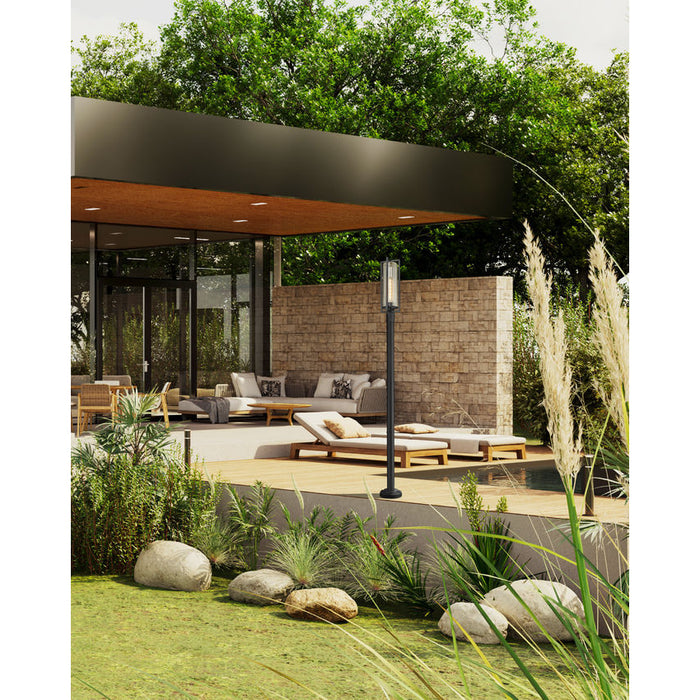 Z-Lite Aura Outdoor Post Mounted Fixture Black 1 Light 5013PHBR-567P-BK | theLightShop