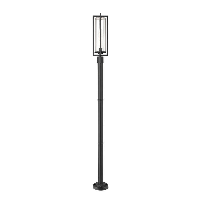 Z-Lite Aura Outdoor Post Mounted Fixture Black 1 Light 5013PHBR-567P-BK | theLightShop
