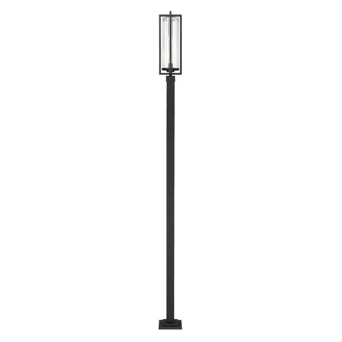 Z-Lite Aura Outdoor Post Mounted Fixture Black 1 Light 5013PHBS-536P-BK | theLightShop