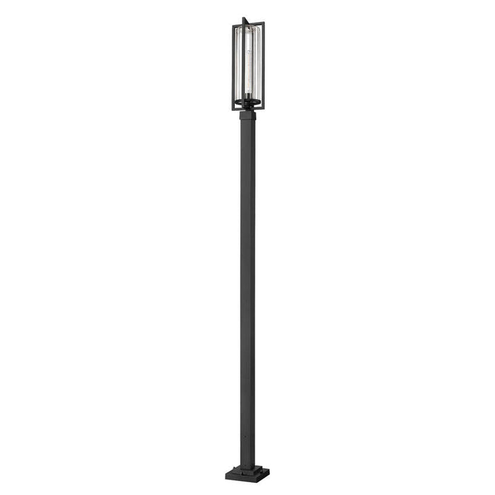 Z-Lite Aura Outdoor Post Mounted Fixture Black 1 Light 5013PHBS-536P-BK | theLightShop