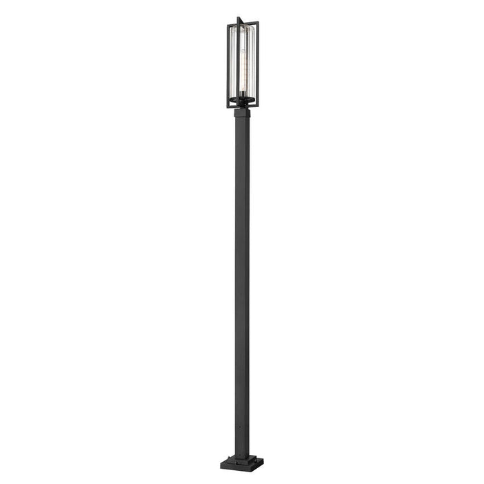 Z-Lite Aura Outdoor Post Mounted Fixture Black 1 Light 5013PHBS-536P-BK | theLightShop
