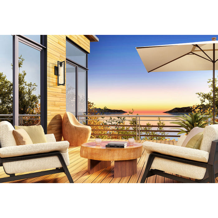 Z-Lite Aura Outdoor Wall Sconce Black 1 Light 5013B-BK | theLightShop