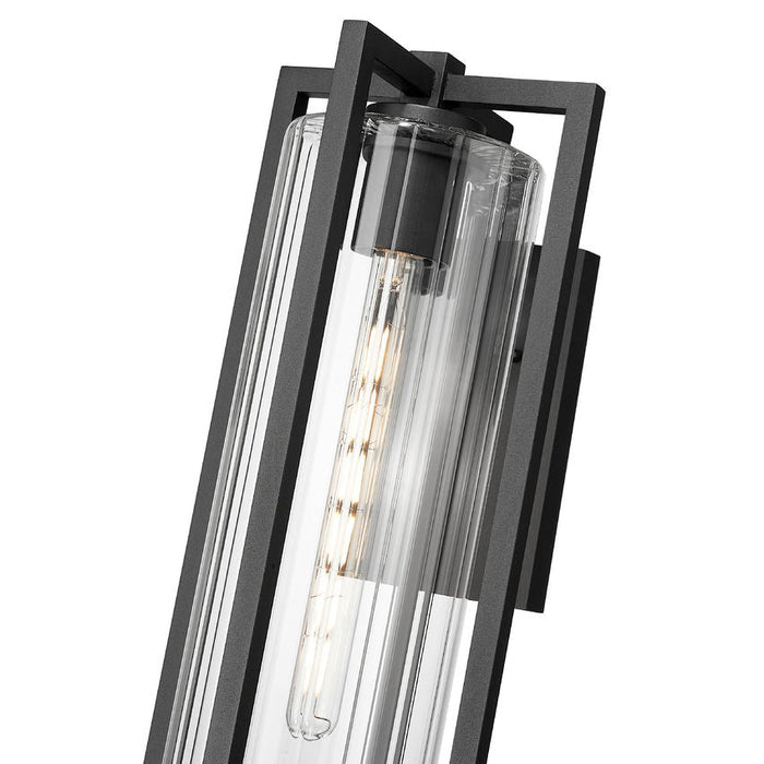 Z-Lite Aura Outdoor Wall Sconce Black 1 Light 5013B-BK | theLightShop
