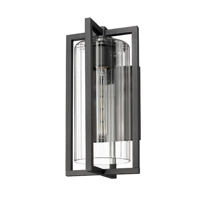 Z-Lite Aura Outdoor Wall Sconce Black 1 Light 5013M-BK | theLightShop