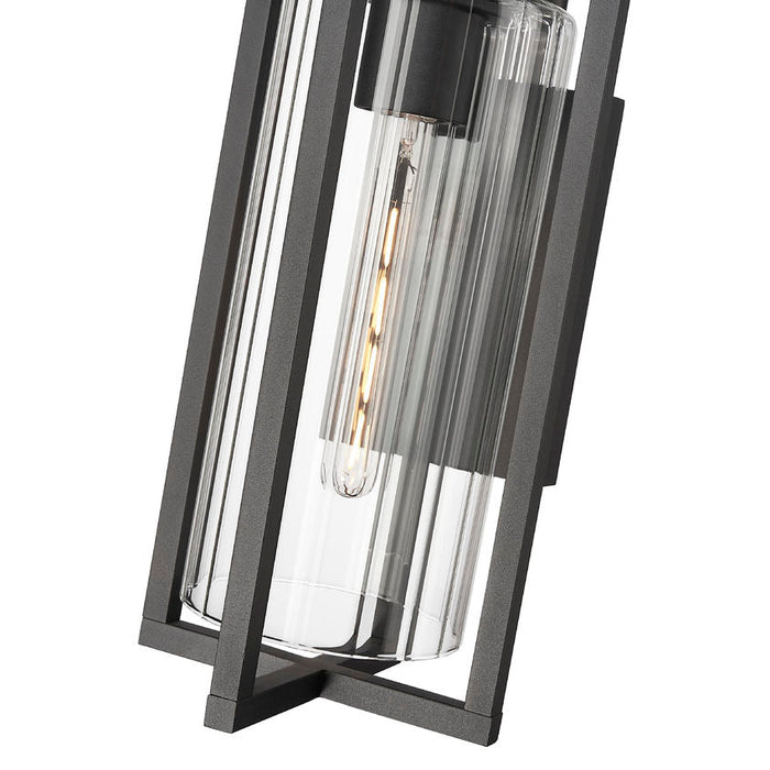 Z-Lite Aura Outdoor Wall Sconce Black 1 Light 5013M-BK | theLightShop