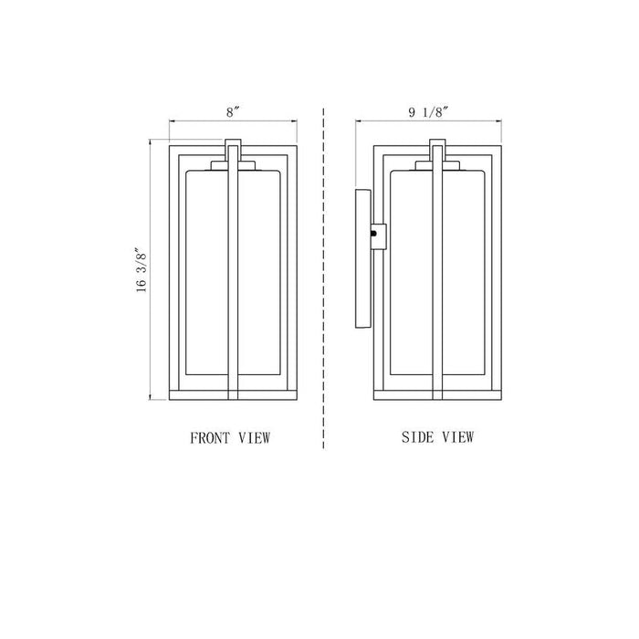 Z-Lite Aura Outdoor Wall Sconce Black 1 Light 5013M-BK | theLightShop