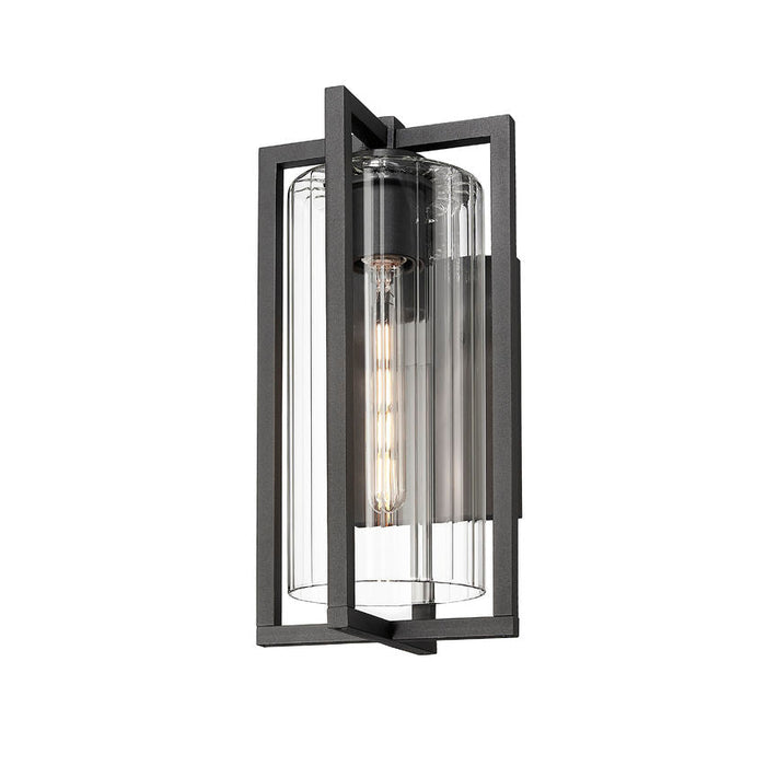 Z-Lite Aura Outdoor Wall Sconce Black 1 Light 5013M-BK | theLightShop