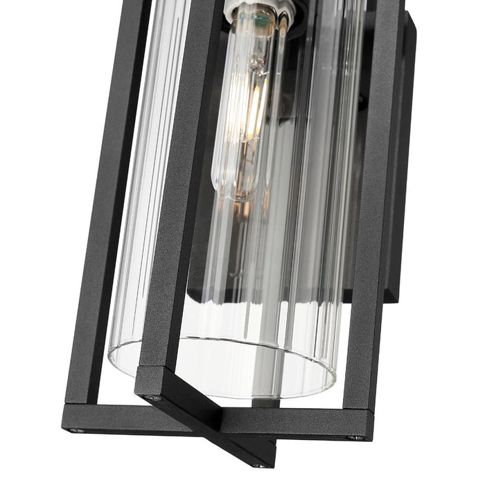 Z-Lite Aura Outdoor Wall Sconce Black 1 Light 5013S-BK | theLightShop