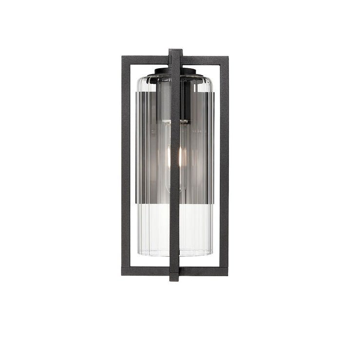 Z-Lite Aura Outdoor Wall Sconce Black 1 Light 5013S-BK | theLightShop