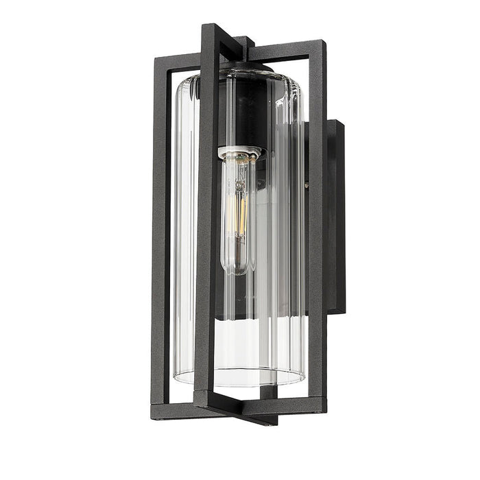 Z-Lite Aura Outdoor Wall Sconce Black 1 Light 5013S-BK | theLightShop