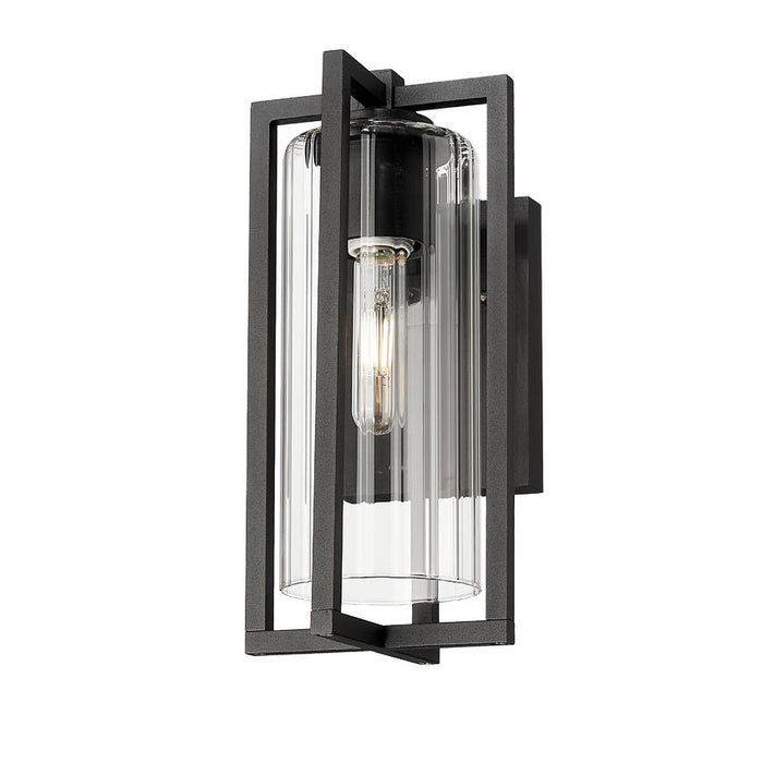 Z-Lite Aura Outdoor Wall Sconce Black 1 Light 5013S-BK | theLightShop