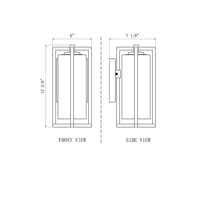 Z-Lite Aura Outdoor Wall Sconce Black 1 Light 5013S-BK | theLightShop