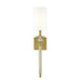 Z-Lite Ava Rubbed Brass Wall Sconce 804-1S-RB-WH | theLightShop