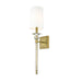Z-Lite Ava Rubbed Brass Wall Sconce 804-1S-RB-WH | theLightShop