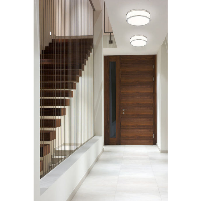 Z-Lite Ballord Flushmount Brushed Nickel LED 1 Light 12 Inch 1012F12-BN-LED | theLightShop