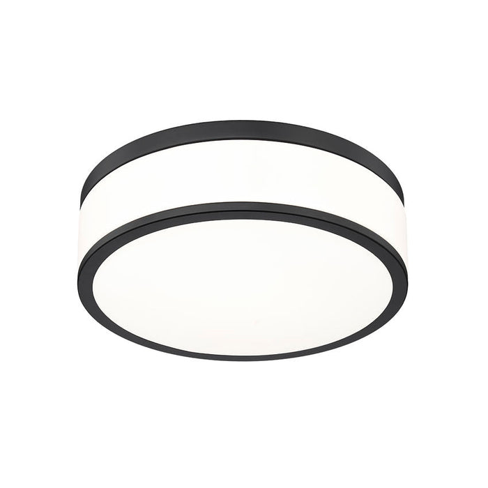 Z-Lite Ballord Flushmount Matte Black LED 1 Light 12 Inch 1012F12-MB-LED | theLightShop