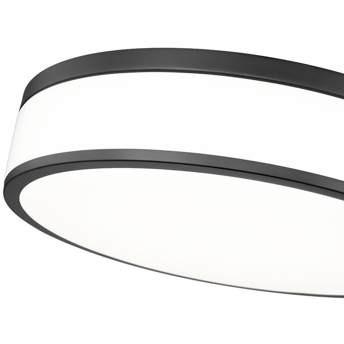 Z-Lite Ballord Flushmount Matte Black LED 1 Light 16 Inch 1012F16-MB-LED | theLightShop