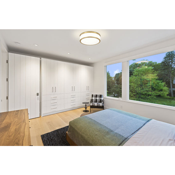 Z-Lite Ballord Flushmount Modern Gold LED 1 Light 12 Inch 1012F12-MGLD-LED | theLightShop