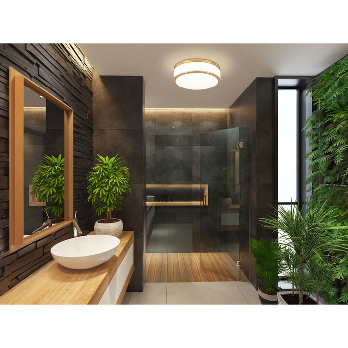 Z-Lite Ballord Flushmount Modern Gold LED 1 Light 12 Inch 1012F12-MGLD-LED | theLightShop