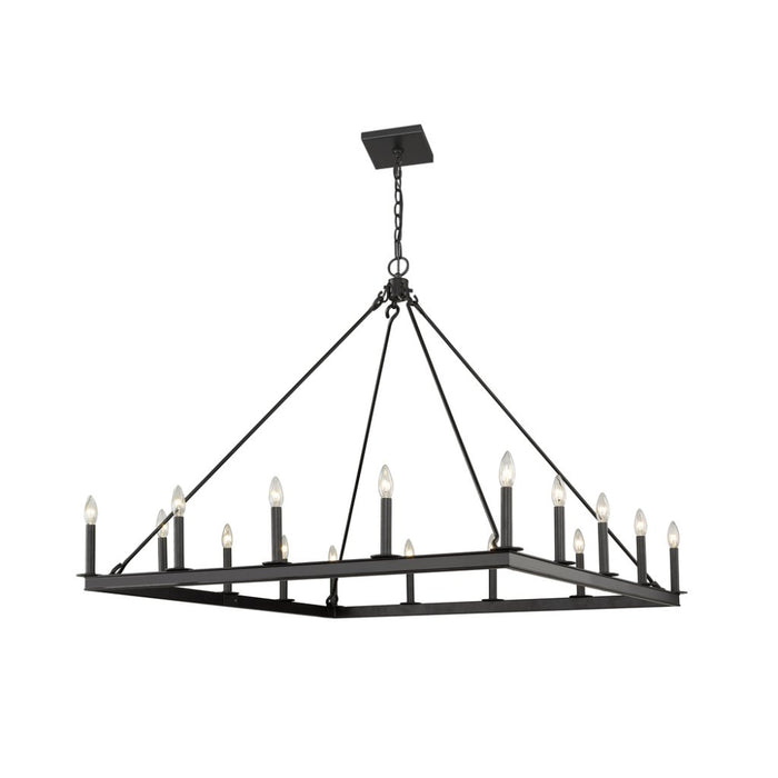 Z-Lite Barclay Matte Black Chandelier 482S-16MB | theLightShop