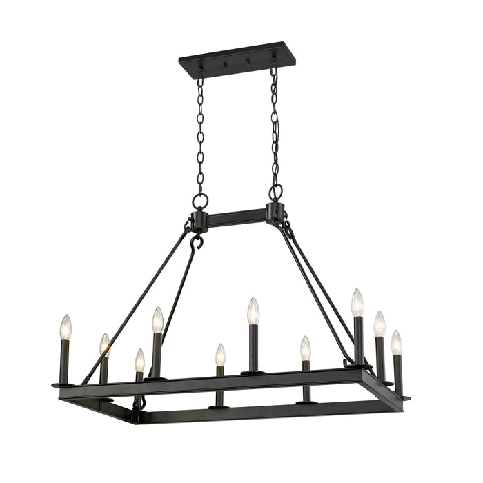 Z-Lite Barclay Matte Black Island-Billiard 482-10L-MB | theLightShop
