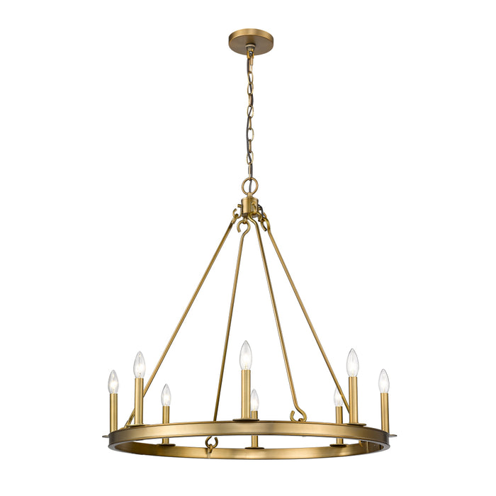 Z-Lite Barclay Olde Brass Chandelier 482R-8OBR | theLightShop