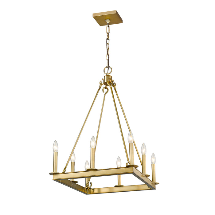 Z-Lite Barclay Olde Brass Chandelier 482S-8-20OBR | theLightShop