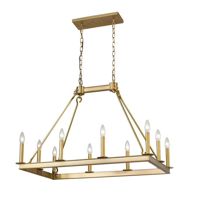 Z-Lite Barclay Olde Brass Island-Billiard 482-10L-OBR | theLightShop