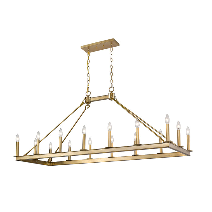 Z-Lite Barclay Olde Brass Island-Billiard 482-16L-OBR | theLightShop